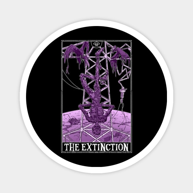 The Extinction Tarotesque (Dark) Magnet by Rusty Quill